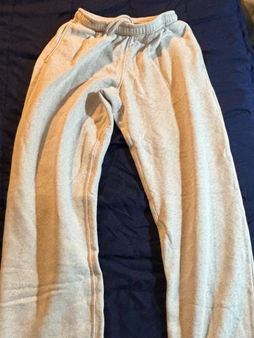 Wild Fable  Light Gray Fleece Sweatpants with Drawstring Waist